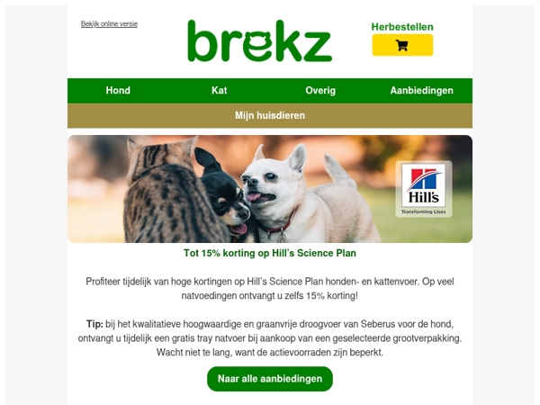 Tot 15% korting op Hill’s Science Plan