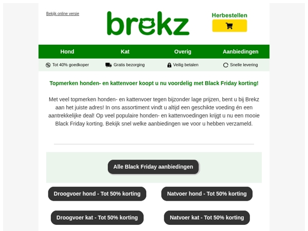 Black Friday korting op honden- en kattenvoertoppers