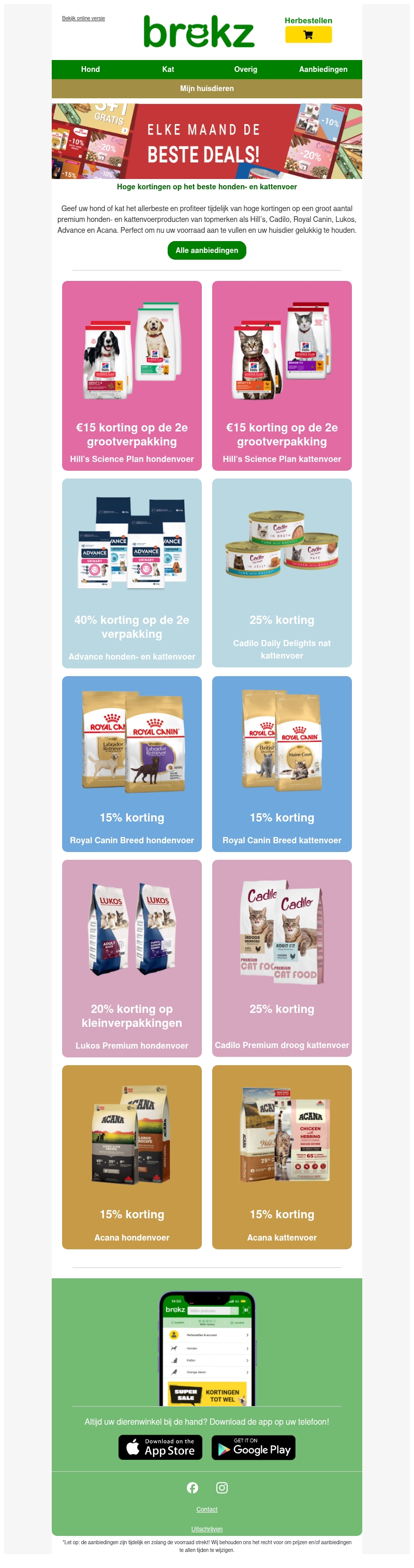 Hoge kortingen op premium honden- en kattenvoer Hoge kortingen op premium honden- en kattenvoer
