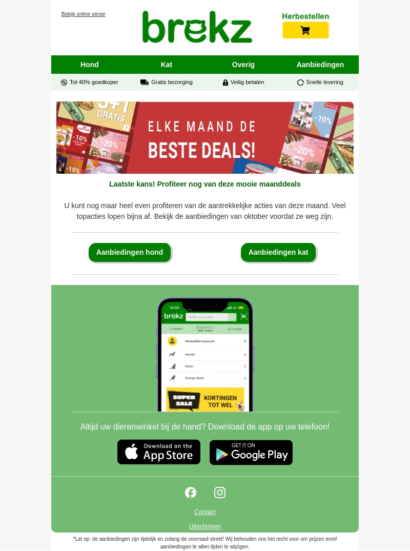 Maak nog gebruik van deze oktoberdeals Maak nog gebruik van deze oktoberdeals