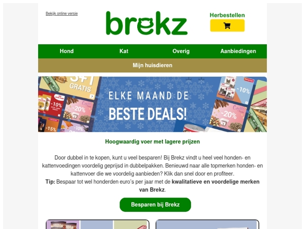 Topmerken honden- en kattenvoer tegen lage prijzen