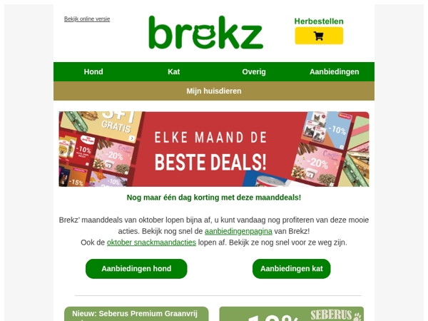 Maanddeals oktober: nog maar één dag korting!