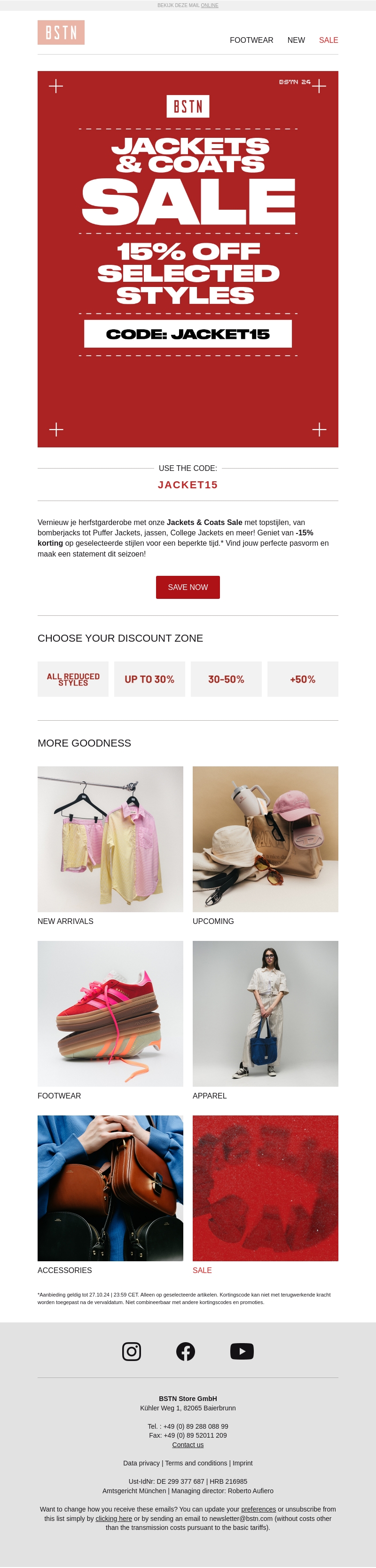 -15% korting op Jackets & Coats: Kies jouw kortingszone 🔥 -15% korting op Jackets & Coats: Kies jouw kortingszone 🔥