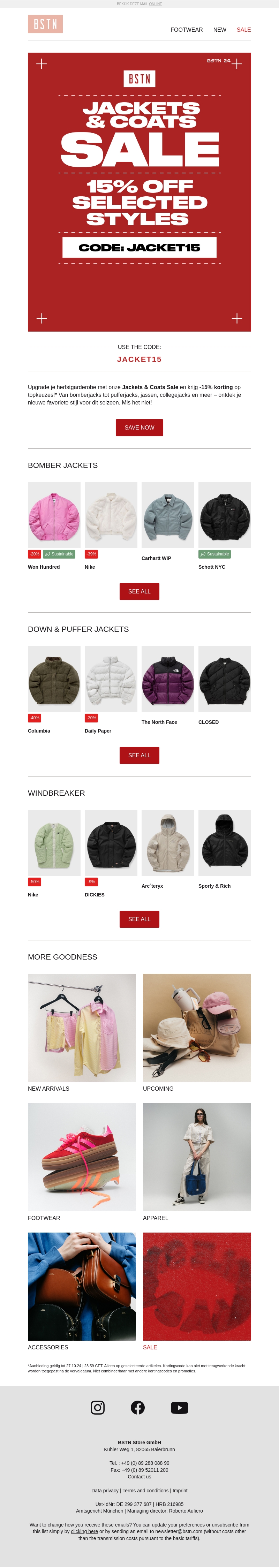 -15% korting op Jackets & Coats – Nog maar 2 dagen! ⏳ -15% korting op Jackets & Coats – Nog maar 2 dagen! ⏳