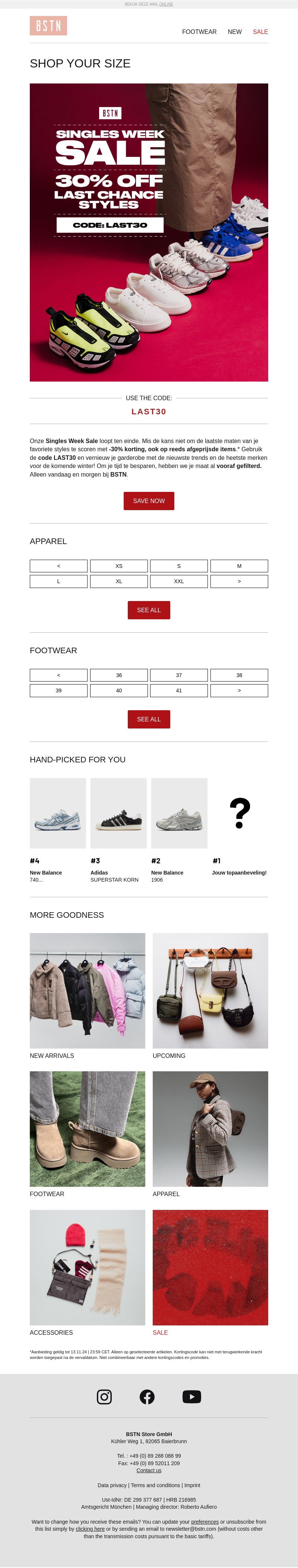 -30% korting op Last Chance Styles – Vind jouw maat! 💯 -30% korting op Last Chance Styles – Vind jouw maat! 💯