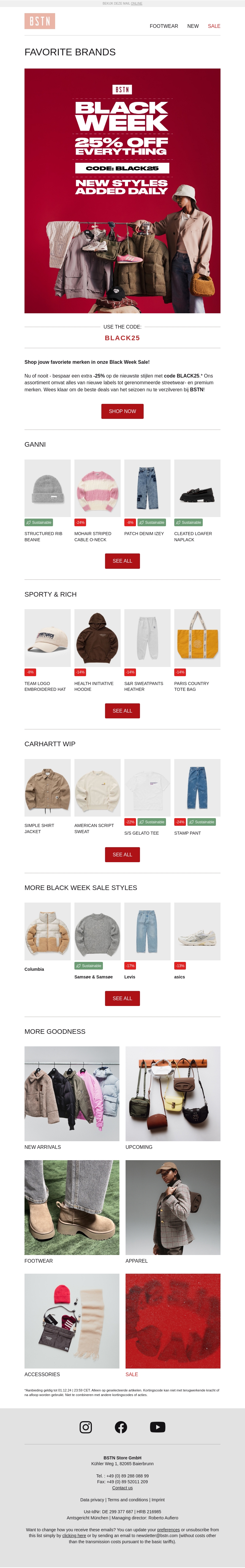 Black Week Sale: -25% korting op je favoriete merken! 🔥 Black Week Sale: -25% korting op je favoriete merken! 🔥