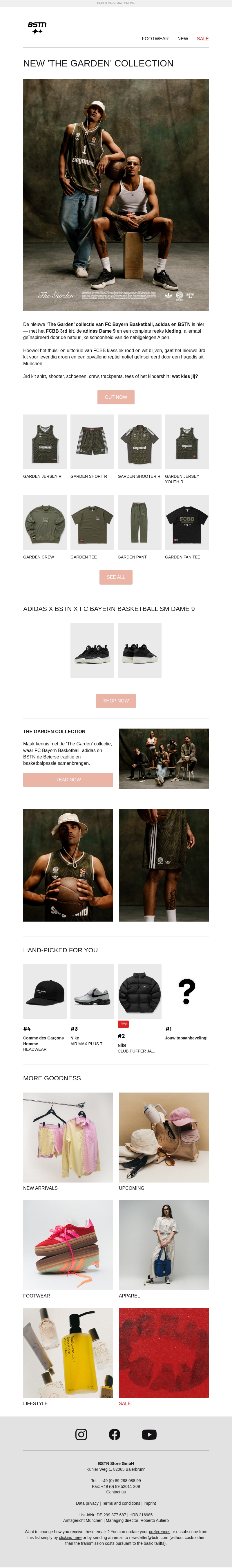 De ‘The Garden’ collectie van FC Bayern Basketball, adidas en BSTN 🏀✨ De ‘The Garden’ collectie van FC Bayern Basketball, adidas en BSTN 🏀✨