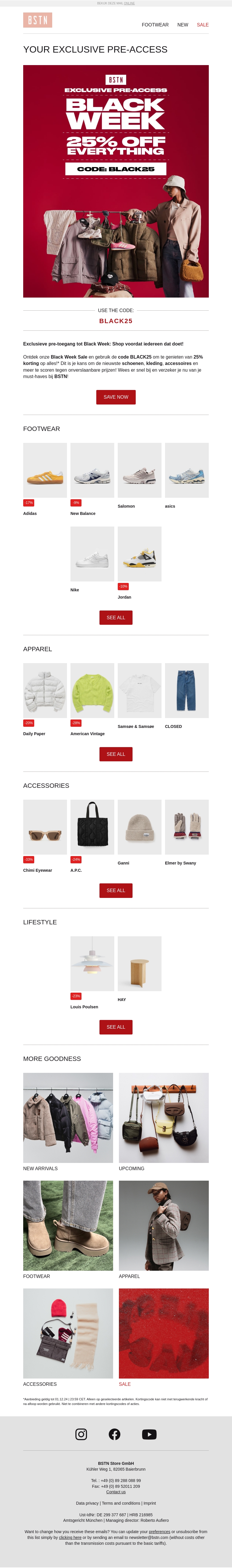 Exclusieve voor-toegang: Geniet van -25% korting op alles! Exclusieve voor-toegang: Geniet van -25% korting op alles!