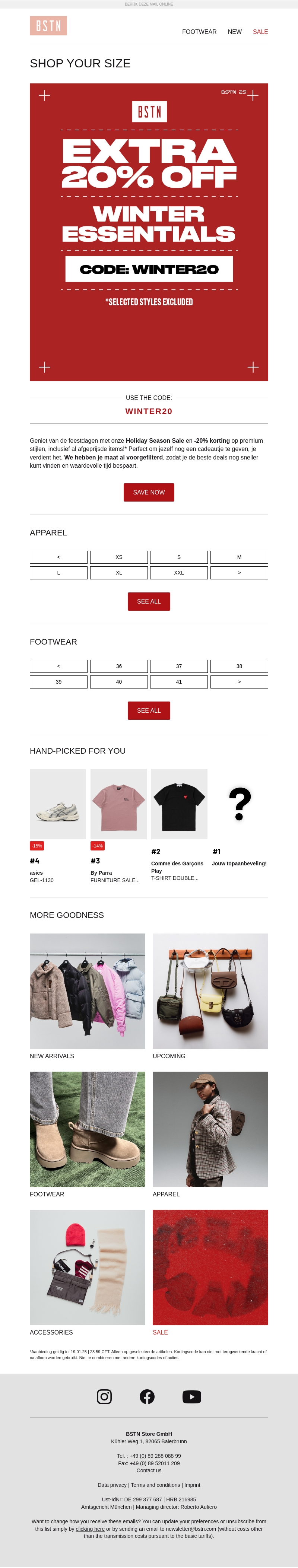 Winter essentials met 20% korting π― Shop jouw maat Winter essentials met 20% korting π― Shop jouw maat