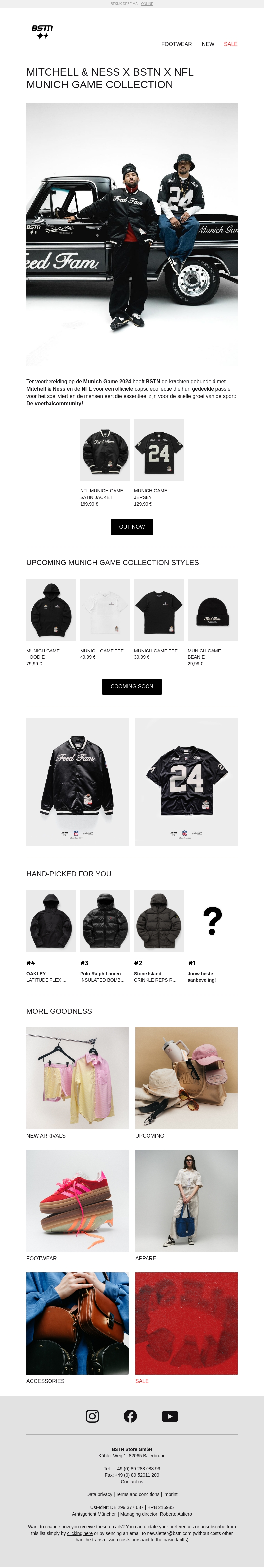 Mitchell & Ness x BSTN x NFL Munich Game Collection 🏈✨ Mitchell & Ness x BSTN x NFL Munich Game Collection 🏈✨