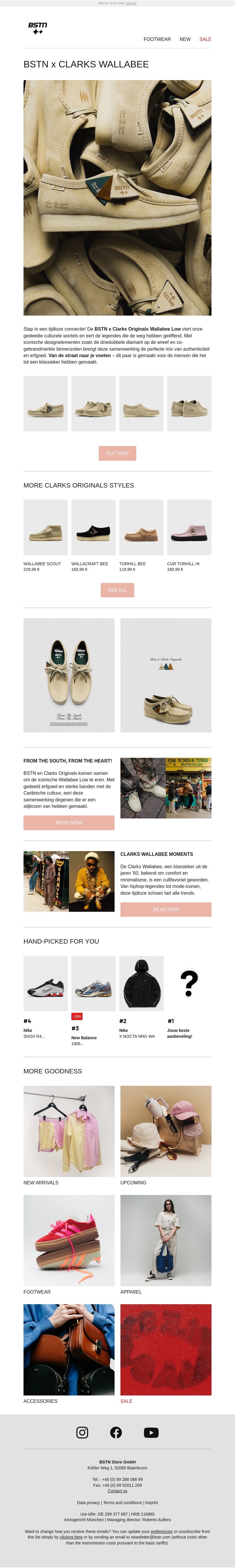 Pak die van jou: BSTN x Clarks Originals Wallabee Low ✨ Pak die van jou: BSTN x Clarks Originals Wallabee Low ✨