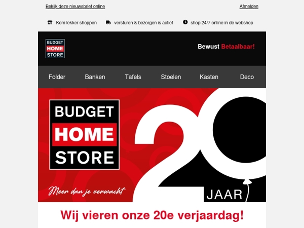 20 jaar Budget Home Store! 🥳