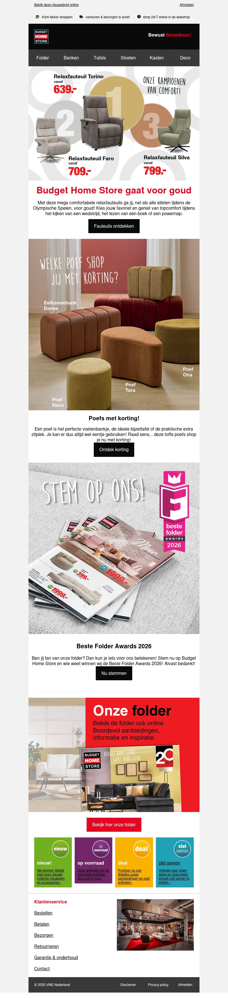 Budget Home Store gaat voor goud! Budget Home Store gaat voor goud!
