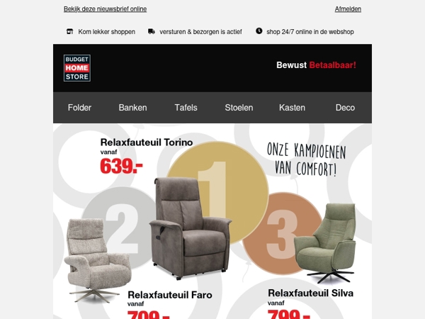 Budget Home Store gaat voor goud!