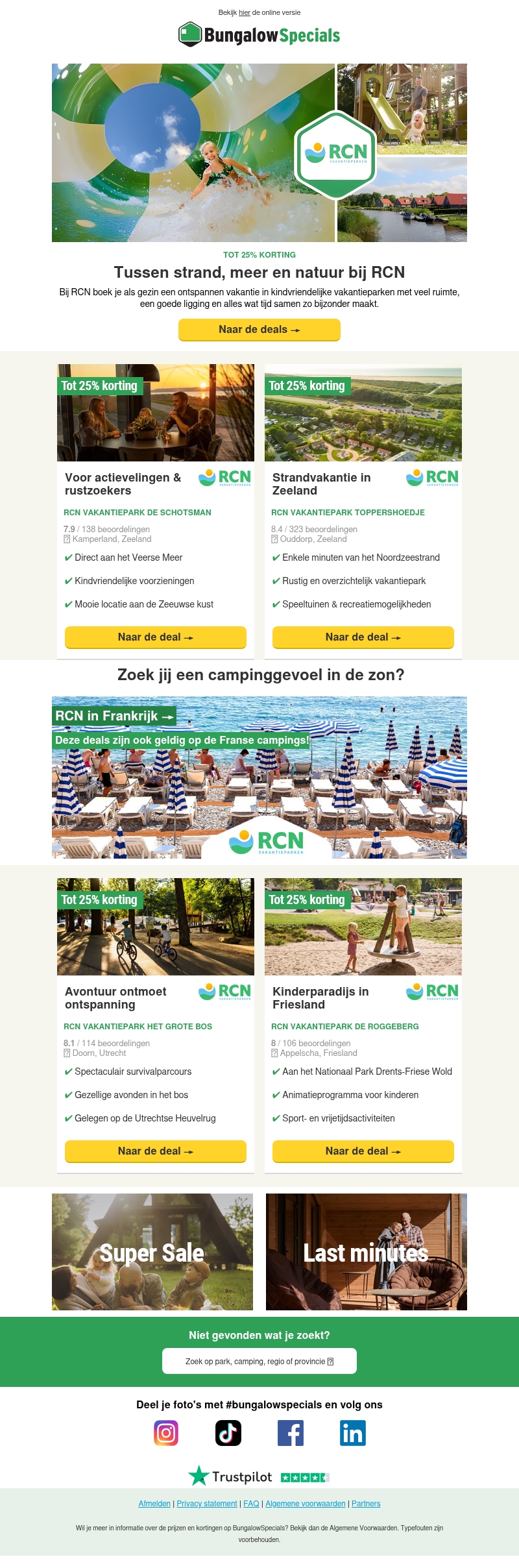RCN: vakantie aan het strand en in de natuur RCN: vakantie aan het strand en in de natuur