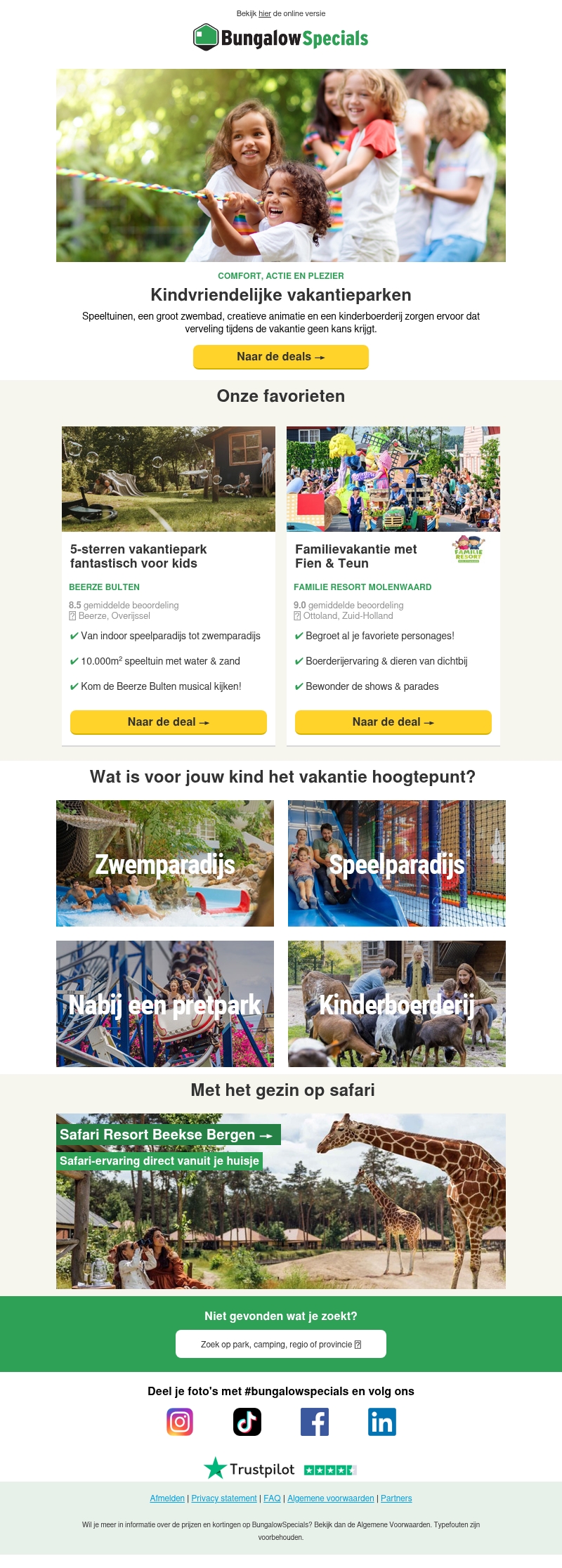 Gezinnen genieten op deze vakantieparken π Gezinnen genieten op deze vakantieparken π