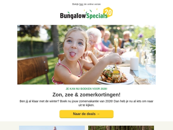 Opgelet: boek vanaf nu jouw zomer 2026!