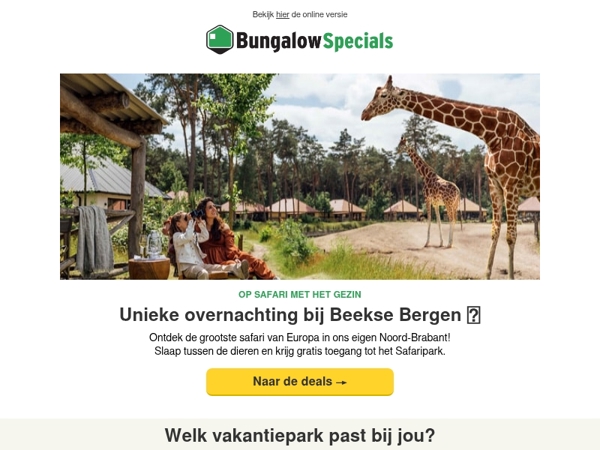 Overnachting incl. toegang tot Beekse Bergen🦁