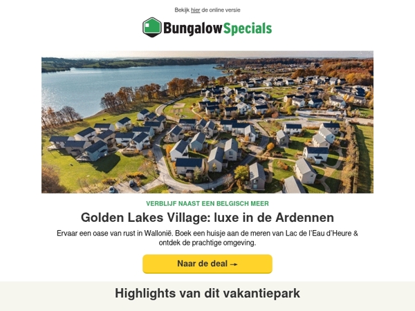 Golden Lakes Village: luxe in de Ardennen