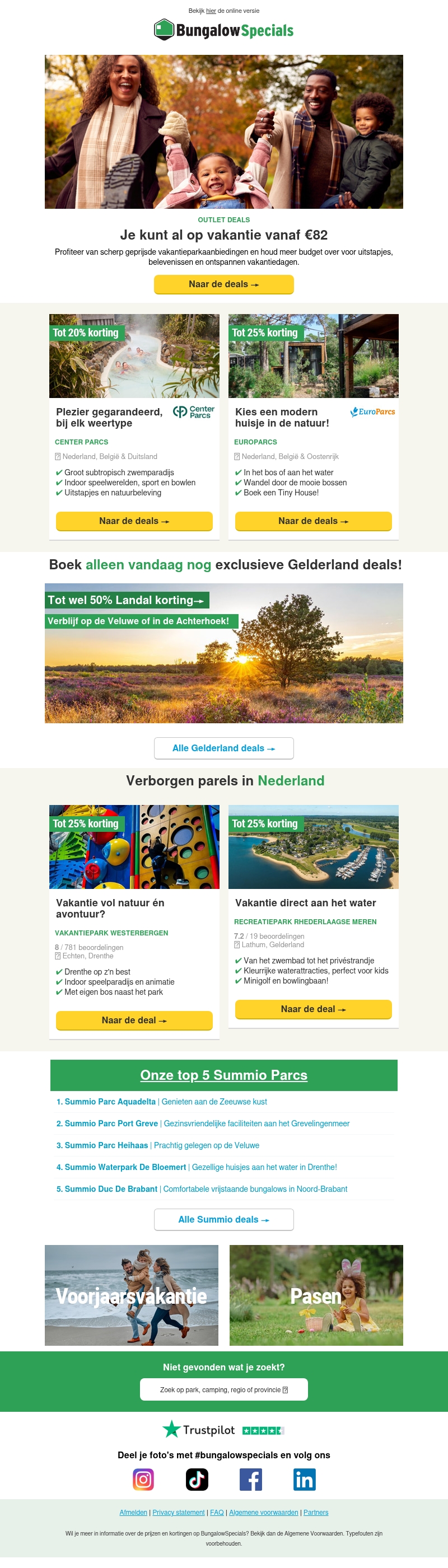 Al v.a. €82 op vakantie met outlet deals Al v.a. €82 op vakantie met outlet deals