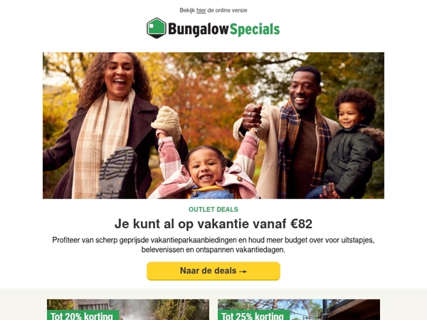 Al v.a. €82 op vakantie met outlet deals