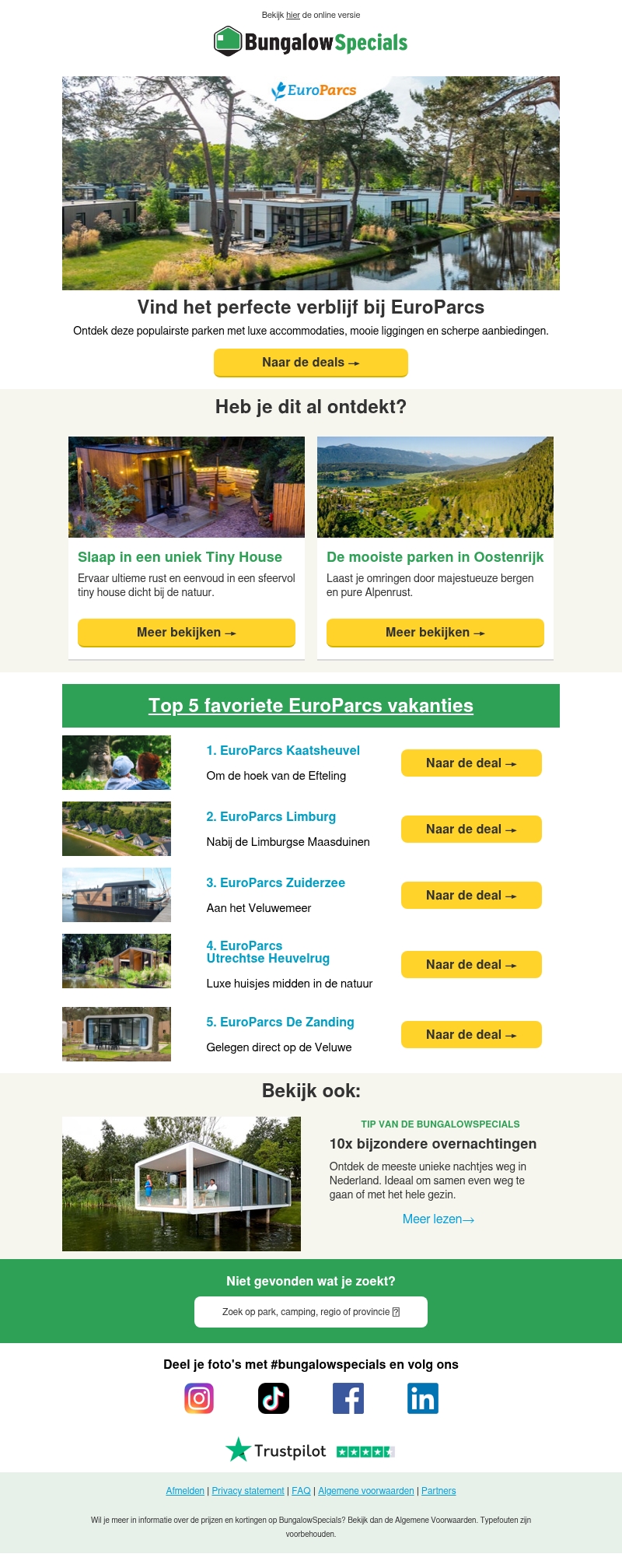 Ontdek de populairste EuroParcs Ontdek de populairste EuroParcs