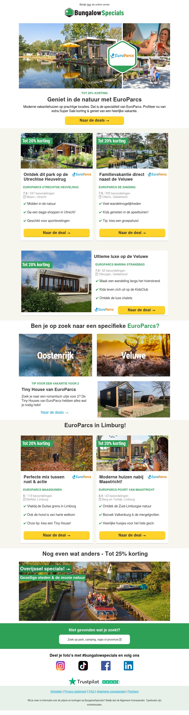Mis deze EuroParcs deals niet! Mis deze EuroParcs deals niet!
