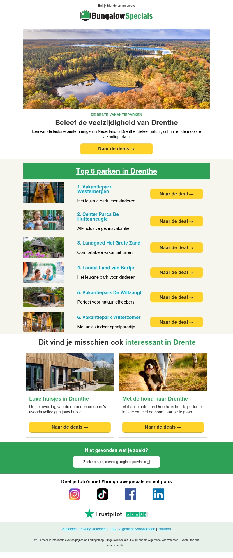 Drenthe: Alleen voor jou de mooiste parken Drenthe: Alleen voor jou de mooiste parken