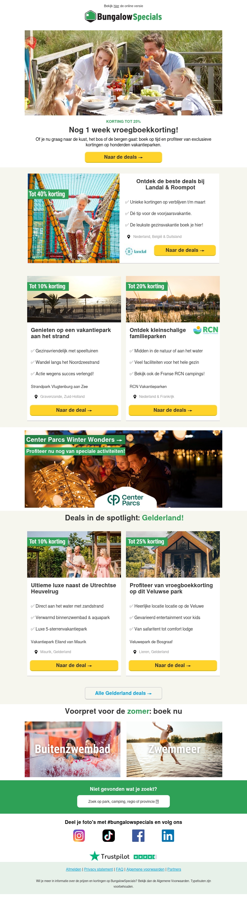 Vroegboekkorting: dit is je laatste kans! Vroegboekkorting: dit is je laatste kans!