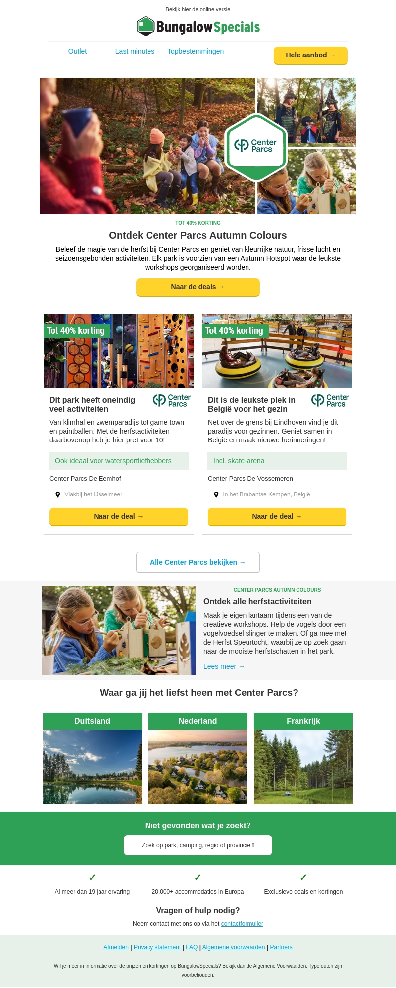 Dit zijn de beste herfstdeals van Center Parcs🍁 Dit zijn de beste herfstdeals van Center Parcs🍁