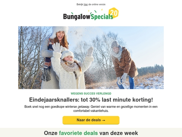 30% op deze last minutes