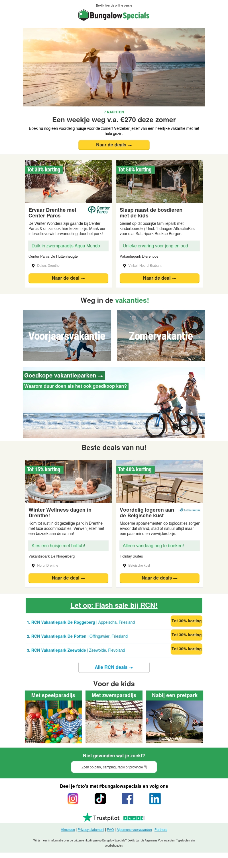 Een week in de zomer weg v.a. €270? Een week in de zomer weg v.a. €270?
