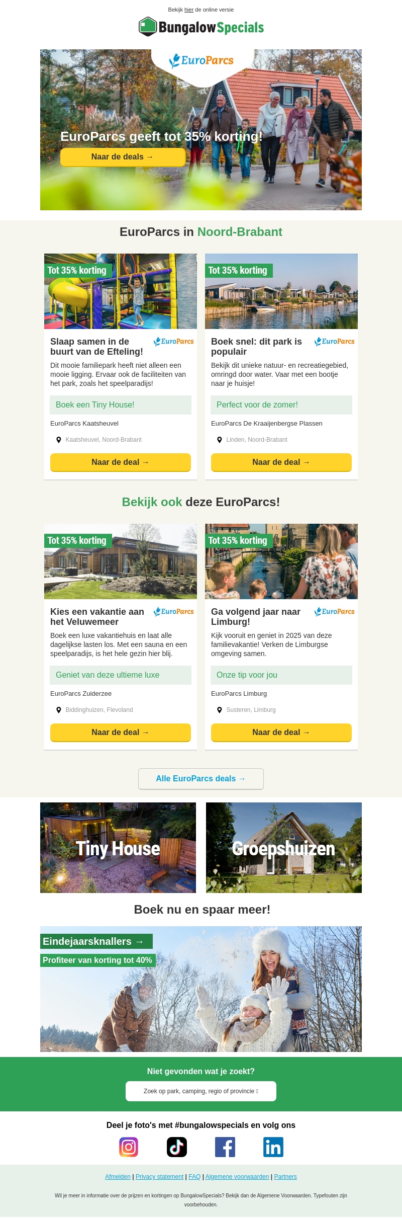 Let op! EuroParcs geeft hoge kortingen Let op! EuroParcs geeft hoge kortingen