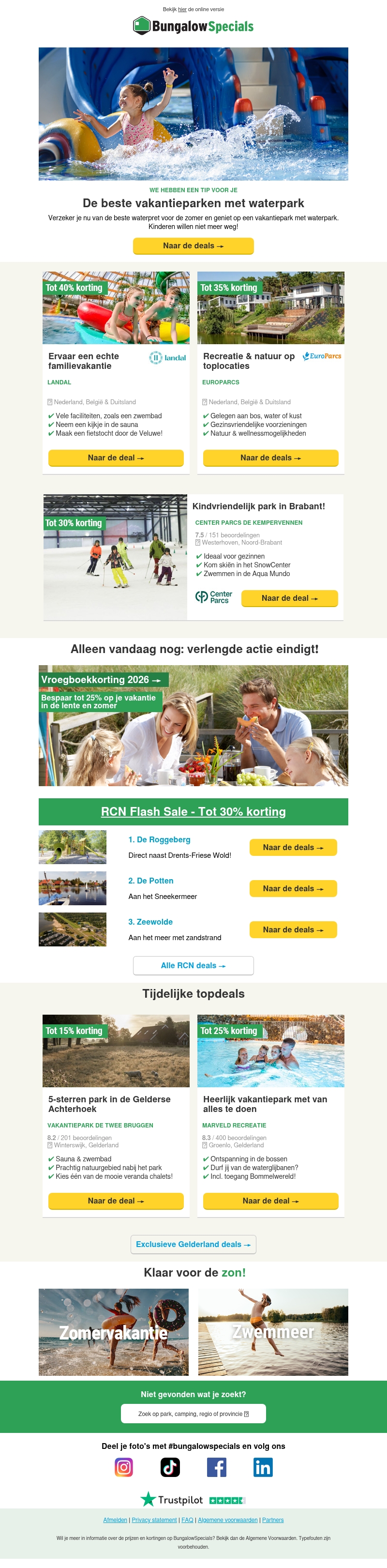 Ontdek de vakantieparken met waterparken🌊! Ontdek de vakantieparken met waterparken🌊!