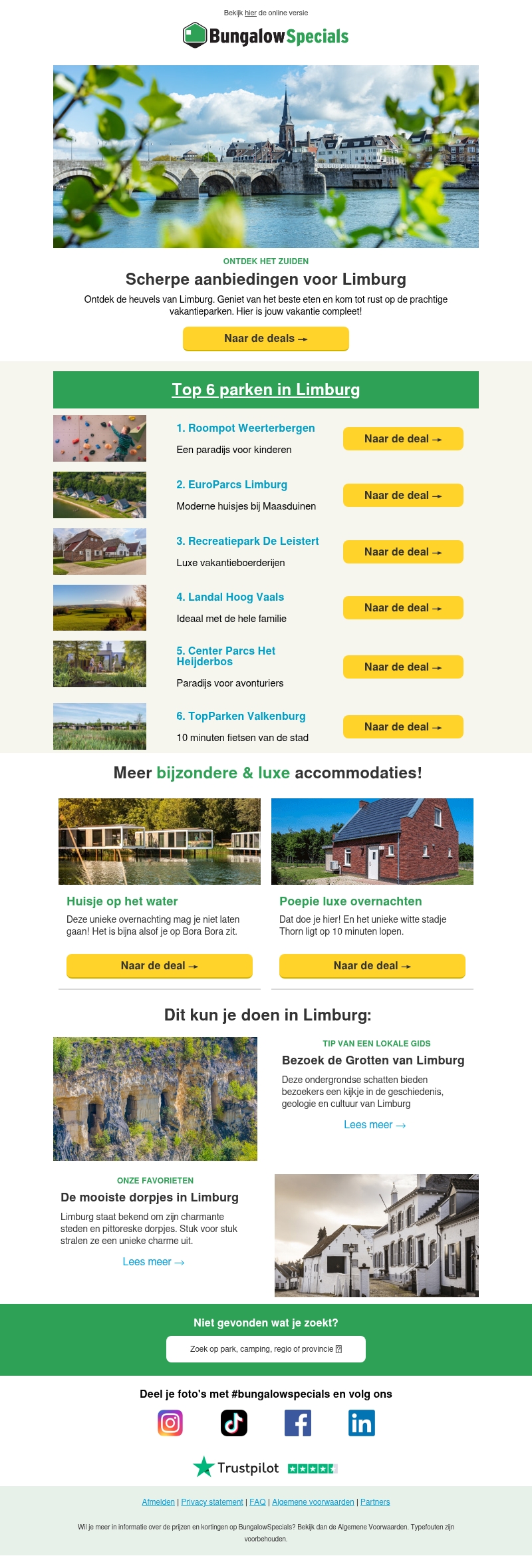 Limburg: Alleen voor jou de mooiste parken Limburg: Alleen voor jou de mooiste parken