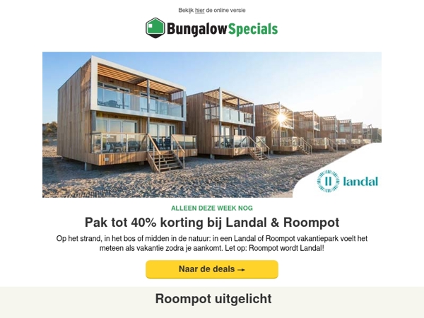 Tot 40% korting op Landal & Roompot 🔥