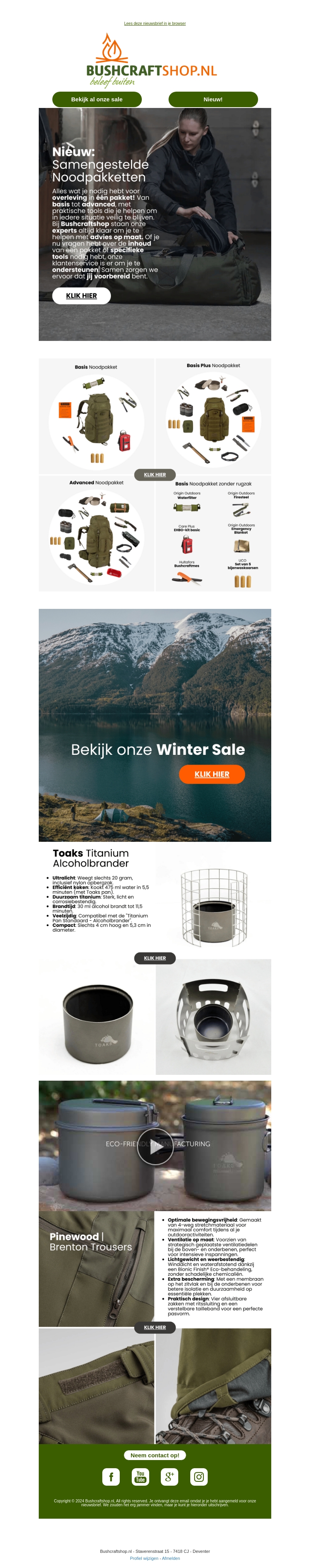 Nieuw! Samengestelde Noodpakketten Nieuw! Samengestelde Noodpakketten