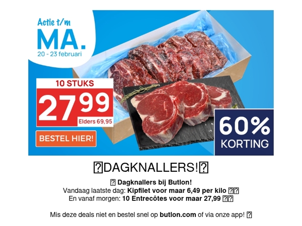 10 Entrecôtes voor maar 27,99 🥩🤩