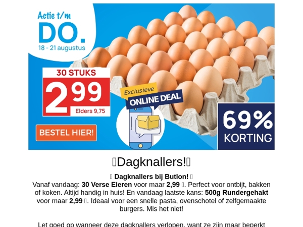 Verse eieren voor 10 cent per stuk!🥚