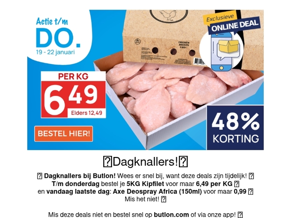 Kipfilet voor maar 6,49 per KG!😲