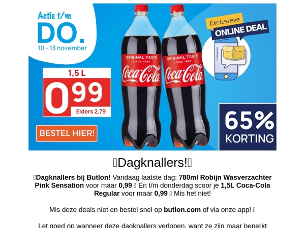 1,5L Coca-Cola voor 0,99!🥤