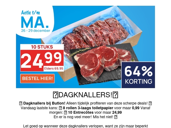 10 Entrecôtes voor 24,99!🥩