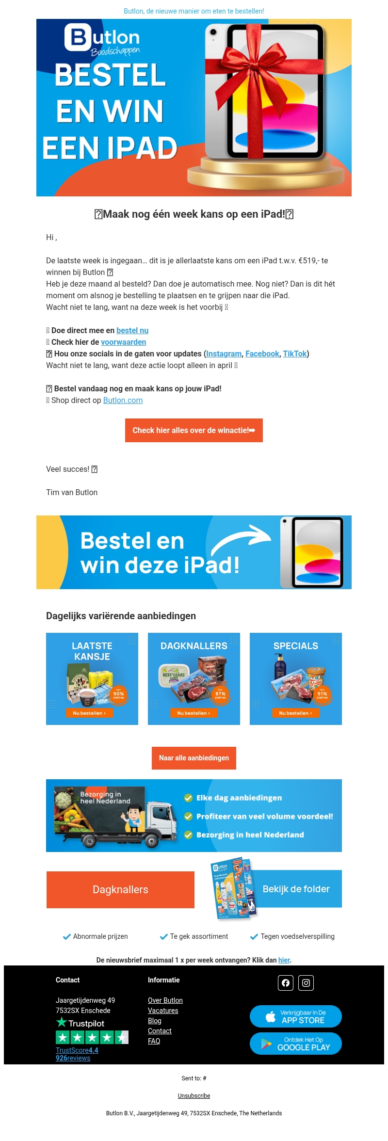 Hey , dit is je laatste kans om een iPad te winnen!⏰ Hey , dit is je laatste kans om een iPad te winnen!⏰