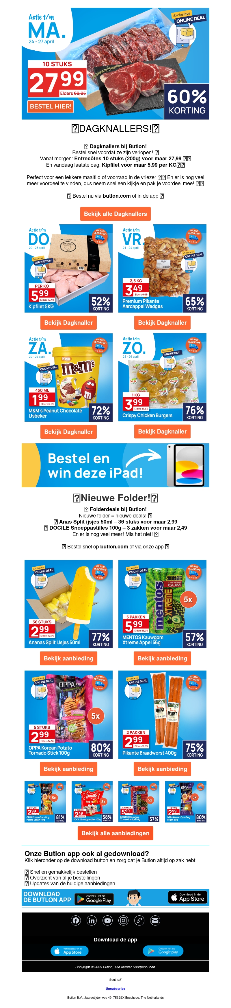 🥩 10 Entrecôtes (200g) voor maar 27,99 😋🔥 hmm lekker! 🥩 10 Entrecôtes (200g) voor maar 27,99 😋🔥 hmm lekker!