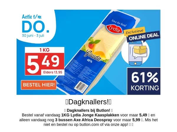 1KG Kaasplakken voor 5,49!🧀