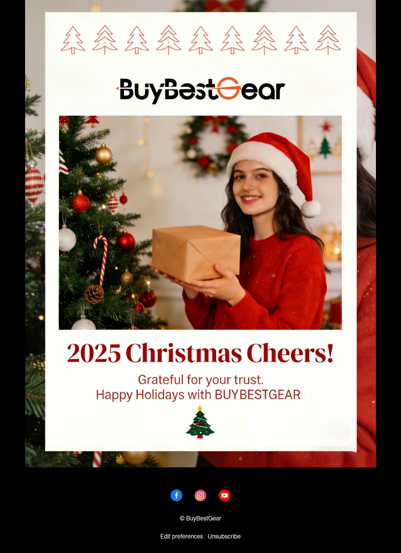 Warm Christmas Cheers, BUYBESTGEAR Friends ❄️ Warm Christmas Cheers, BUYBESTGEAR Friends ❄️