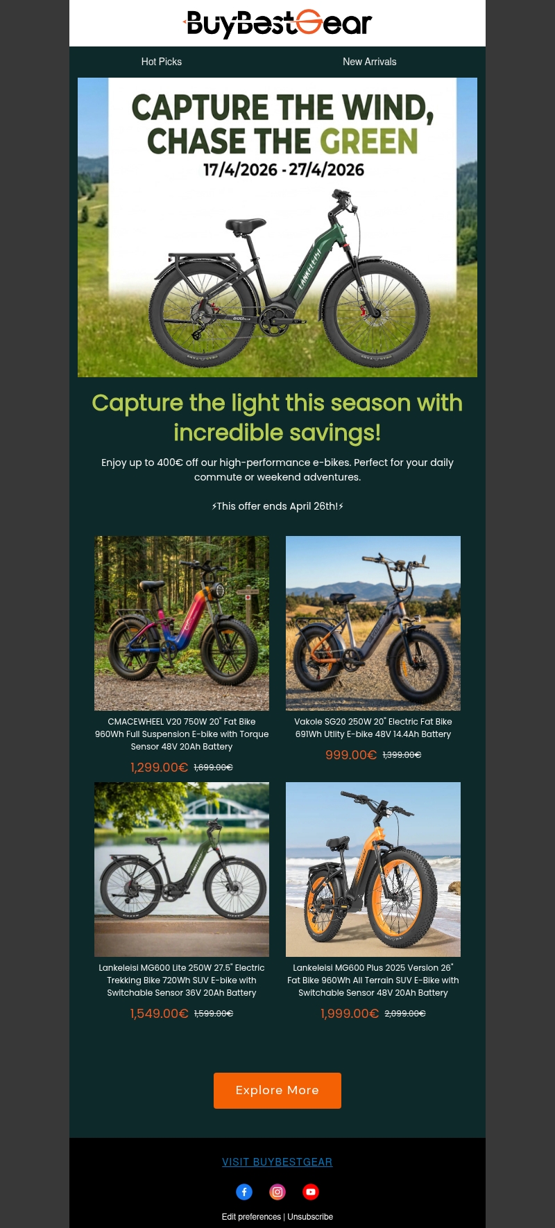 🎉Chase the Green: E-Bike Savings Await! 🎉Chase the Green: E-Bike Savings Await!