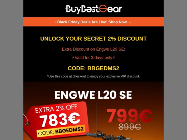 ⚡Your Reward: 2% Extra Black Friday Off