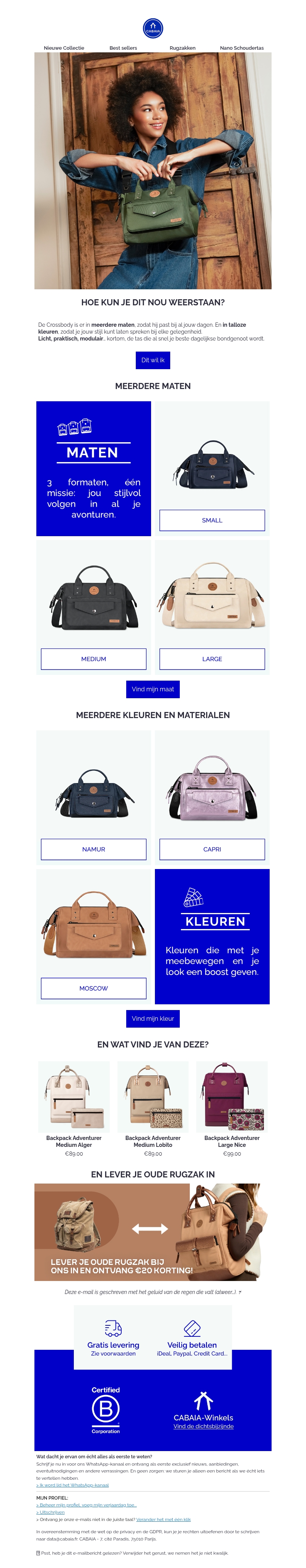 De Crossbody die zich aanpast aan jouw stijl De Crossbody die zich aanpast aan jouw stijl