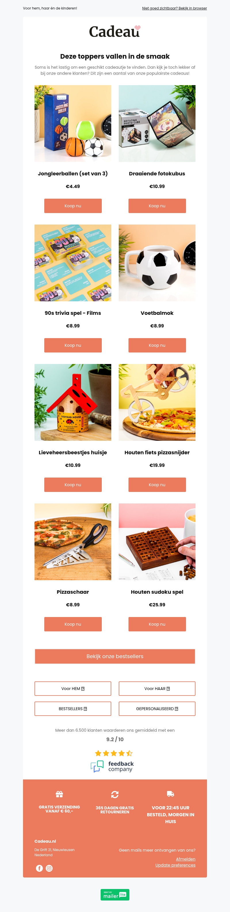 Met deze bestsellers scoor je altijd een leuk cadeau Met deze bestsellers scoor je altijd een leuk cadeau